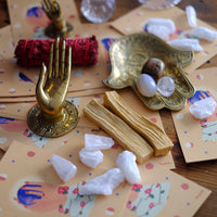 Cristallo di Selenite e Palo Santo