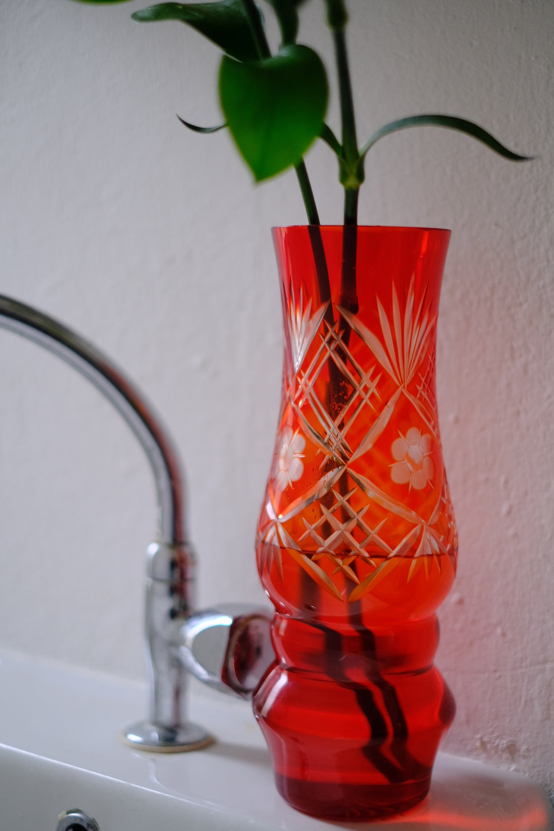 Vaso Vintage (Vetro Rosso)