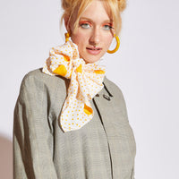Foulard vintage pois giallo