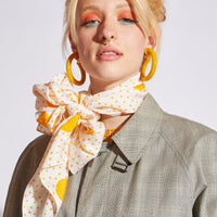 Foulard vintage pois giallo