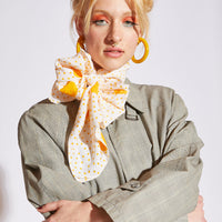 Foulard vintage pois giallo
