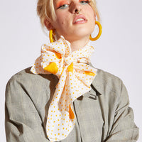 Foulard vintage pois giallo