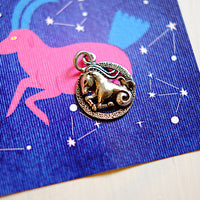 Collana con medaglietta vintage segno zodiacale
