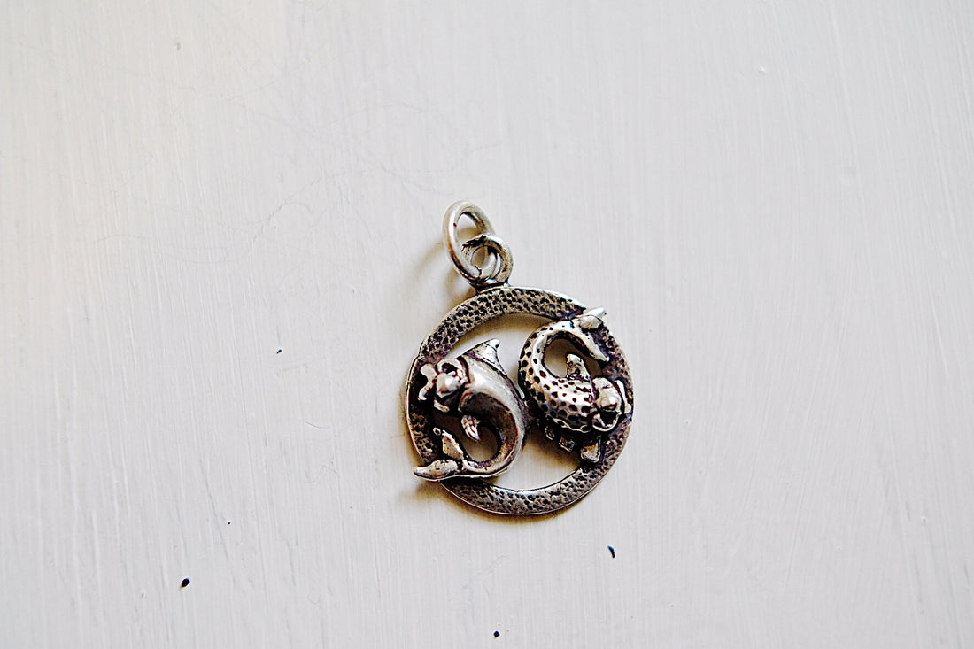 Collana con medaglietta vintage segno zodiacale