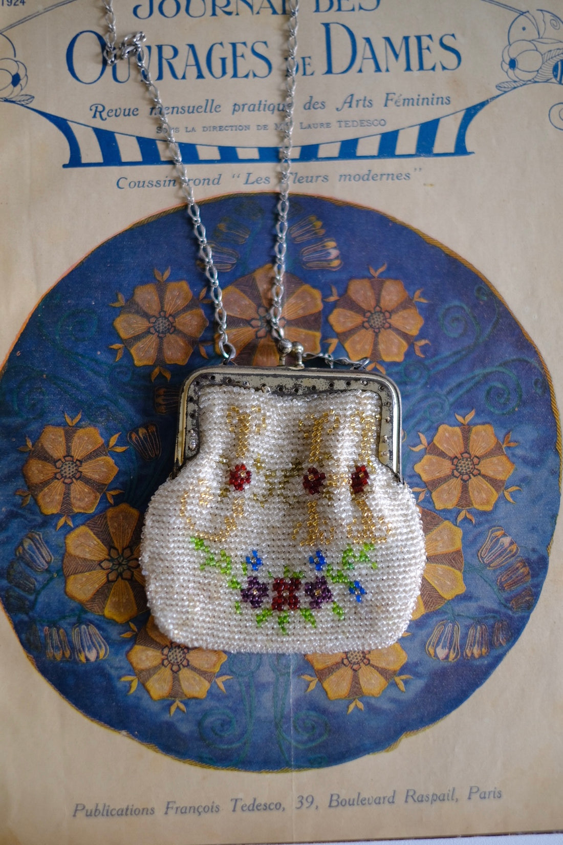 Porta Monete Vintage con Perline – Anni '30-'40